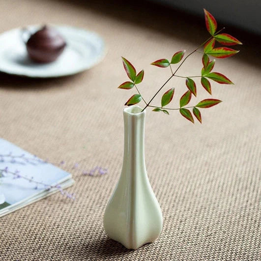 Handmade White Porcelain Mini Vase