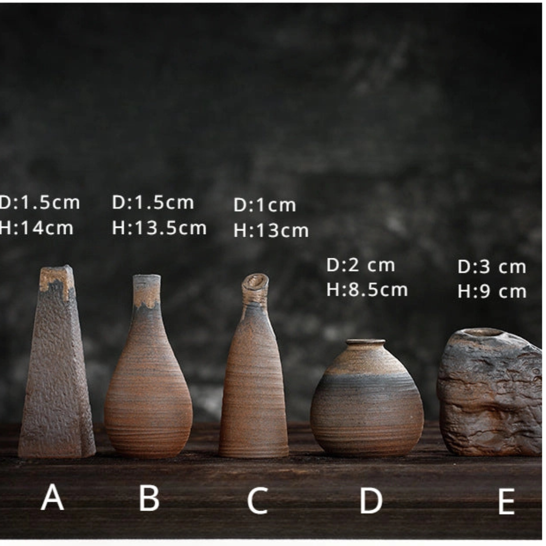 Handmade Classic Brown Table Vase Set